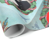 HUMOROUW FUNNY SANTA XMAS CROWN FOTO TEMPLATE CADEAUPAPIER (Rol Hoek)