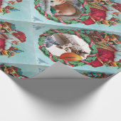 HUMOROUW FUNNY SANTA XMAS CROWN FOTO TEMPLATE CADEAUPAPIER (Hoek)