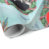 HUMOROUW FUNNY SANTA XMAS CROWN FOTO TEMPLATE CADEAUPAPIER (Rol Hoek)