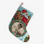 HUMOROUW FUNNY SANTA XMAS CROWN FOTO TEMPLATE KLEINE KERSTSOK (Voorkant (Hangend))