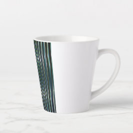 humorvoll gestreifte latte mok