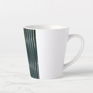 humorvoll gestreifte latte mok