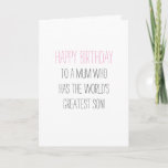 Humouous Birthday Mum van Son Kaart<br><div class="desc">Grappig om zelfs de hardste noten te kraken. )</div>