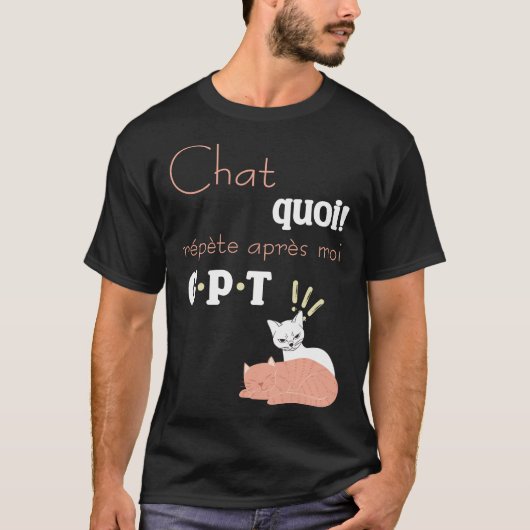 Humour Chat GPT Design Chats T-shirt (Voorkant)