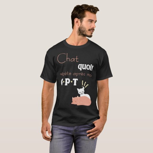 Humour Chat GPT Design Chats T-shirt (Voorkant volledig)