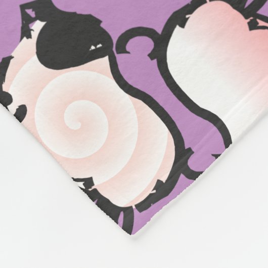 Humoureus 1 Varkenshag Verkies Kleurenvlies Fleece Deken (Hoek)