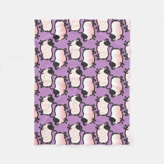 Humoureus 1 Varkenshag Verkies Kleurenvlies Fleece Deken (Voorkant)