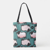 Humoureus 1 varkensjaar 2019 Monogram kies kleuren Tote Bag (Achterkant)