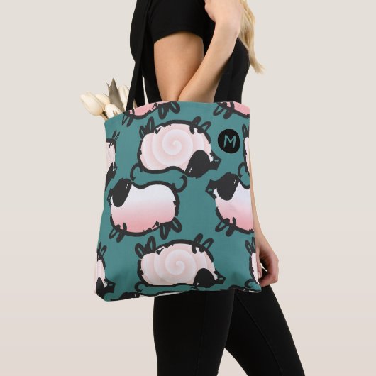 Humoureus 1 varkensjaar 2019 Monogram kies kleuren Tote Bag (Dichtbij)