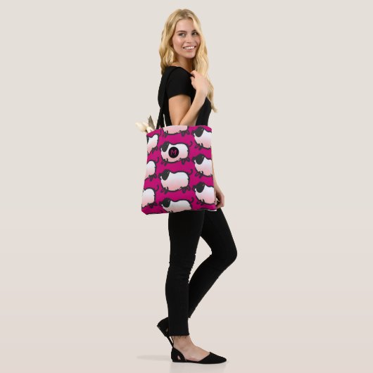 Humoureus 3 varkensjaar 2019 Monogram kies kleuren Tote Bag (Op model)