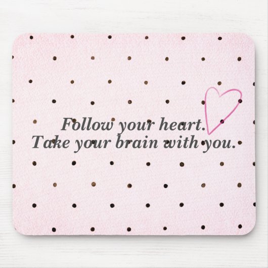 Humoureus advies over pooldassen met hart muismat (Voorkant)