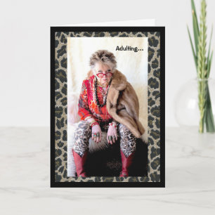 Humoureus als volwassen Wenskaart Kaart