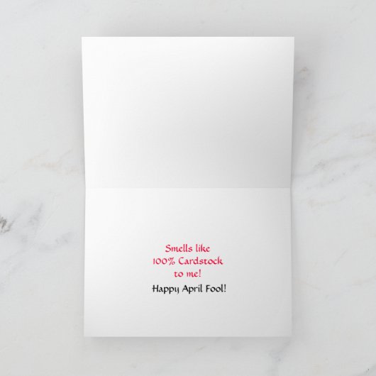 Humoureus April Fool Kaart (Binnen)