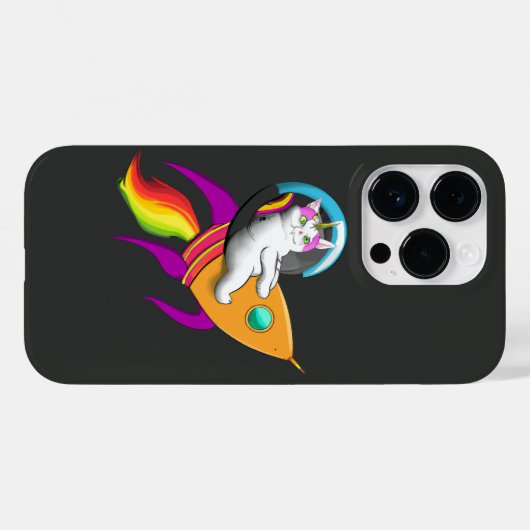 Humoureus astronaut Cat Illustratie grafisch ontwe Case-Mate iPhone Case (Achterkant (horizontaal))