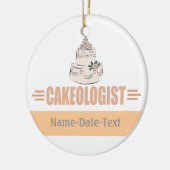 Humoureus Baker Keramisch Ornament (Links)