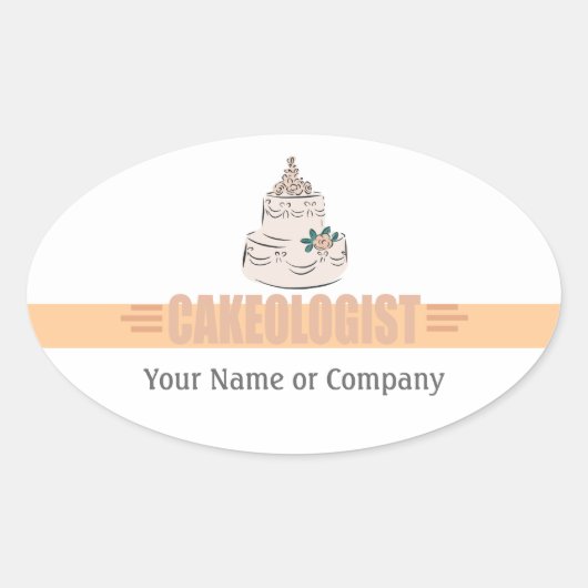 Humoureus Baker Ovale Sticker (Voorkant)