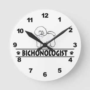 Humoureus Bichon Frise Ronde Klok