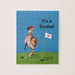 Humoureus Bird Play Golf Legpuzzel