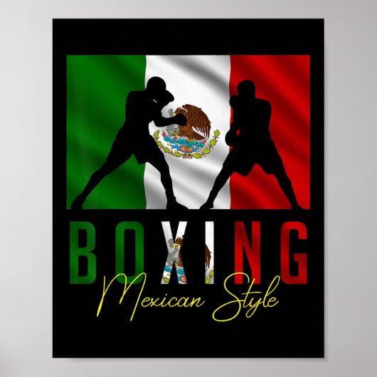 Humoureus Boxing Mexican Sparring Kickboxing Kickb Poster (Voorkant)