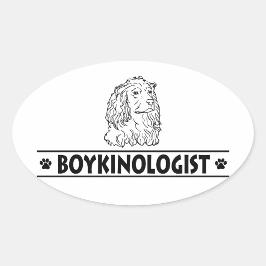 Humoureus Boykin Spaniel Ovale Sticker (Voorkant)