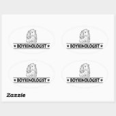 Humoureus Boykin Spaniel Ovale Sticker (Vel)