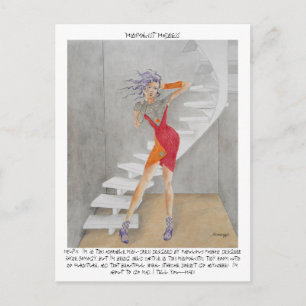 Humoureus Briefkaart met oorspronkelijke kunst