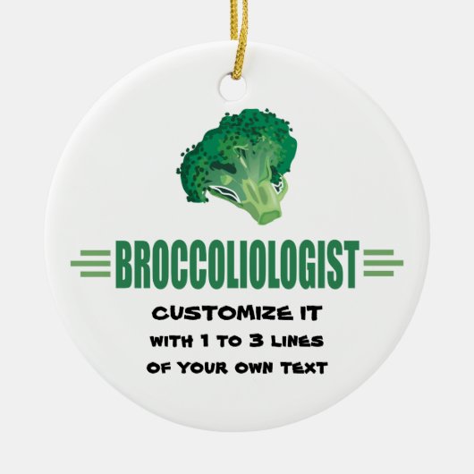 Humoureus Broccoli Keramisch Ornament (Voorkant)