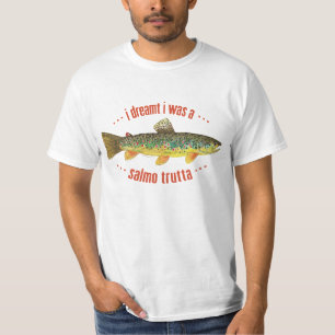 Humoureus Brook Trout Fish, Gevist T-shirt