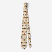 Humoureus Brook Trout Fly Fishing Tan Beige Stropdas (Voorkant)