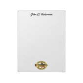 Humoureus Brook Trout Vliegt MEER VIS Notitieblok (Linkerzijde)