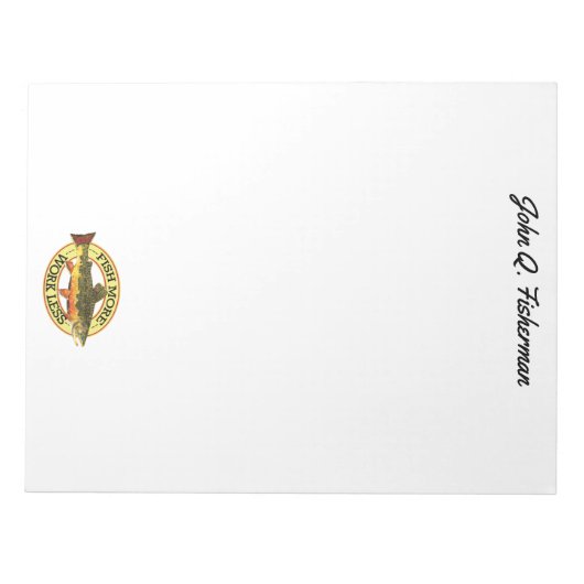 Humoureus Brook Trout Vliegt MEER VIS Notitieblok (Voorkant)