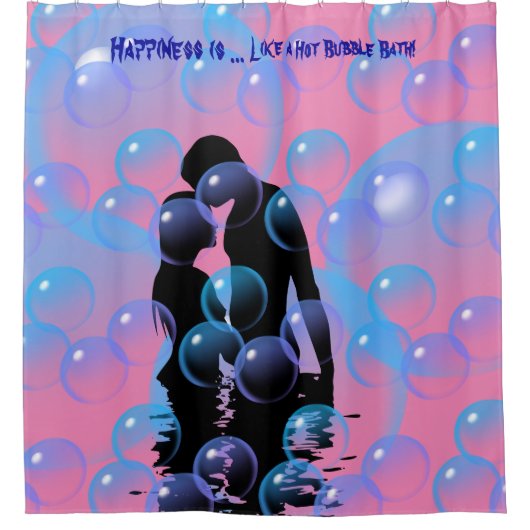 Humoureus - Bubble Bath - Housewarming Gift Douchegordijn (Voorkant)