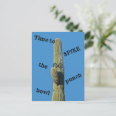 Humoureus Cactus Party Uitnodiging Briefkaart (Staand voorkant)