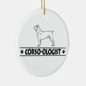 Humoureus Cane Corso Keramisch Ornament (Rechts)