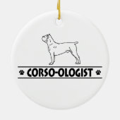 Humoureus Cane Corso Keramisch Ornament (Achterkant)