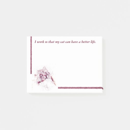 Humoureus Cat Lover's Post-it Notes (Voorkant)