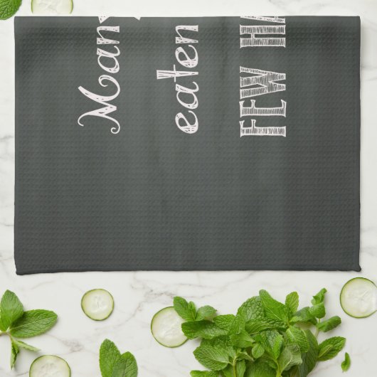 Humoureus Chalkboard Effect Kitchen Towel Theedoek (Gevouwen)