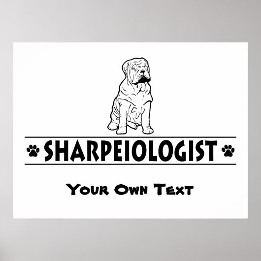 Humoureus Chinees Shar-Pei Poster (Voorkant)