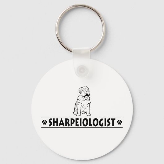 Humoureus Chinees Shar-Pei Sleutelhanger (Voorkant)