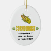 Humoureus Corn Lover Keramisch Ornament (Rechts)