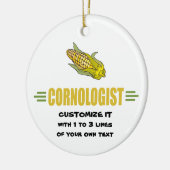 Humoureus Corn Lover Keramisch Ornament (Links)
