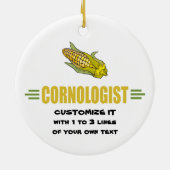 Humoureus Corn Lover Keramisch Ornament (Achterkant)