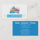 Humoureus cruiseschip visitekaartje (Voorkant / Achterkant)