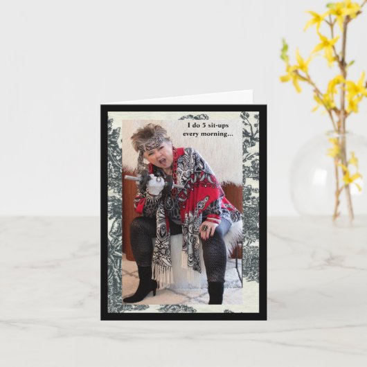 Humoureus dagvaarding kaart (Gele Bloem)