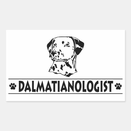 Humoureus Dalmatian Rechthoekige Sticker (Voorkant)