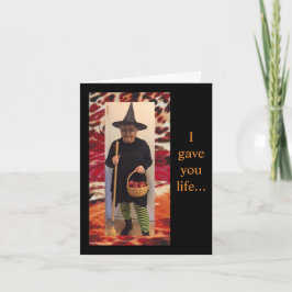 Humoureus denken aan Halloween Kaart