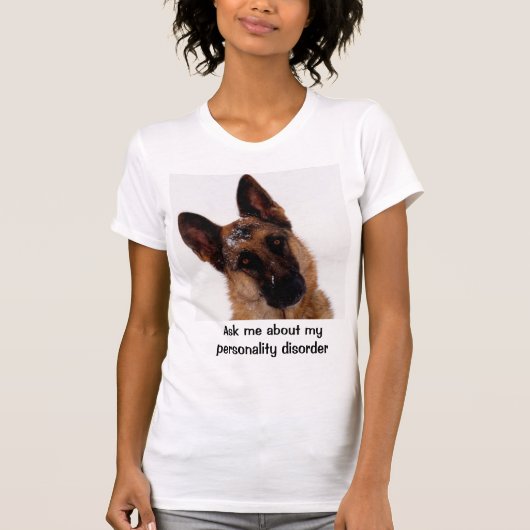 Humoureus en Funny German Shepherd T-shirt (Voorkant)