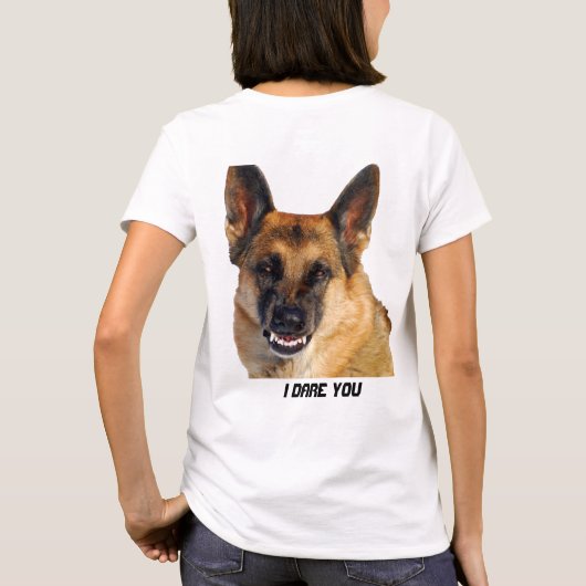 Humoureus en Funny German Shepherd T-shirt (Achterkant)