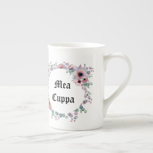 Humoureus Floral Katholiek Mea Cuppa Porselein Kop (Rechts)