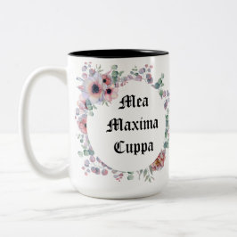 Humoureus Floral Katholiek Mea Maxima Cuppa Tweekleurige Koffiemok